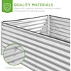image:imageBest Choice Products 6x3x2ft Outdoor Metal Raised Garden Bed Deep Root Box Planter for Vegetables Flowers Herbs 269 Gallon Capacity 100 Non Toxic Materials  Gun MetalGalvanized