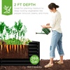 image:imageBest Choice Products 6x3x2ft Outdoor Metal Raised Garden Bed Deep Root Box Planter for Vegetables Flowers Herbs 269 Gallon Capacity 100 Non Toxic Materials  Gun MetalBlack