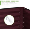 image:imageBest Choice Products 6x3x2ft Outdoor Metal Raised Garden Bed Deep Root Box Planter for Vegetables Flowers Herbs 269 Gallon Capacity 100 Non Toxic Materials  Gun MetalBurgundy