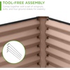 image:imageBest Choice Products 6x3x2ft Outdoor Metal Raised Garden Bed Deep Root Box Planter for Vegetables Flowers Herbs 269 Gallon Capacity 100 Non Toxic Materials  Gun MetalDark Brown Wood Grain