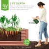 image:imageBest Choice Products 6x3x2ft Outdoor Metal Raised Garden Bed Deep Root Box Planter for Vegetables Flowers Herbs 269 Gallon Capacity 100 Non Toxic Materials  Gun MetalTerracotta
