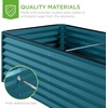 image:imageBest Choice Products 6x3x2ft Outdoor Metal Raised Garden Bed Deep Root Box Planter for Vegetables Flowers Herbs 269 Gallon Capacity 100 Non Toxic Materials  Gun MetalPeacock Blue