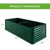 image:imageBest Choice Products 6x3x2ft Outdoor Metal Raised Garden Bed Deep Root Box Planter for Vegetables Flowers Herbs 269 Gallon Capacity 100 Non Toxic Materials  Gun MetalDark Green