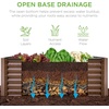 image:imageBest Choice Products 6x3x2ft Outdoor Metal Raised Garden Bed Deep Root Box Planter for Vegetables Flowers Herbs 269 Gallon Capacity 100 Non Toxic Materials  Gun MetalDark Brown Wood Grain