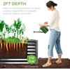 image:imageBest Choice Products 6x3x2ft Outdoor Metal Raised Garden Bed Deep Root Box Planter for Vegetables Flowers Herbs 269 Gallon Capacity 100 Non Toxic Materials  Gun MetalGray