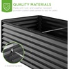 image:imageBest Choice Products 6x3x2ft Outdoor Metal Raised Garden Bed Deep Root Box Planter for Vegetables Flowers Herbs 269 Gallon Capacity 100 Non Toxic Materials  Gun MetalGray