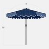 image:imageBest Choice Products 9ft Patio Market Umbrella with Scallop Trim UVFadeResistant 210g Canopy Crank amp Tilt Wind Vent HeavyDuty Frame  TanNavy Blue