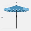 image:imageBest Choice Products 9ft Patio Market Umbrella with Scallop Trim UVFadeResistant 210g Canopy Crank amp Tilt Wind Vent HeavyDuty Frame  TanSky Blue