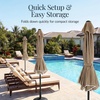 image:imageBest Choice Products 9ft Patio Market Umbrella with Scallop Trim UVFadeResistant 210g Canopy Crank amp Tilt Wind Vent HeavyDuty Frame  TanTan