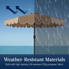 image:imageBest Choice Products 9ft Patio Market Umbrella with Scallop Trim UVFadeResistant 210g Canopy Crank amp Tilt Wind Vent HeavyDuty Frame  TanTan