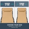 image:imageBest Choice Products Extra Wide Patio Chaise Lounge Chair Portable Outdoor Folding Recliner for Lawn w 8 Positions Handles 440lb Capacity  PeacockBeige