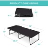 image:imageBest Choice Products Extra Wide Patio Chaise Lounge Chair Portable Outdoor Folding Recliner for Lawn w 8 Positions Handles 440lb Capacity  PeacockBlack