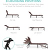 image:imageBest Choice Products Extra Wide Patio Chaise Lounge Chair Portable Outdoor Folding Recliner for Lawn w 8 Positions Handles 440lb Capacity  PeacockBrown