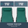 image:imageBest Choice Products Extra Wide Patio Chaise Lounge Chair Portable Outdoor Folding Recliner for Lawn w 8 Positions Handles 440lb Capacity  PeacockForest Green