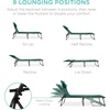 image:imageBest Choice Products Extra Wide Patio Chaise Lounge Chair Portable Outdoor Folding Recliner for Lawn w 8 Positions Handles 440lb Capacity  PeacockForest Green