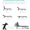 image:imageBest Choice Products Extra Wide Patio Chaise Lounge Chair Portable Outdoor Folding Recliner for Lawn w 8 Positions Handles 440lb Capacity  PeacockGrey