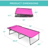 image:imageBest Choice Products Extra Wide Patio Chaise Lounge Chair Portable Outdoor Folding Recliner for Lawn w 8 Positions Handles 440lb Capacity  PeacockHot Pink