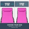 image:imageBest Choice Products Extra Wide Patio Chaise Lounge Chair Portable Outdoor Folding Recliner for Lawn w 8 Positions Handles 440lb Capacity  PeacockHot Pink