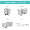image:imageBest Choice Products Extra Wide Patio Chaise Lounge Chair Portable Outdoor Folding Recliner for Lawn w 8 Positions Handles 440lb Capacity  PeacockIce GrayWhite