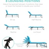 image:imageBest Choice Products Extra Wide Patio Chaise Lounge Chair Portable Outdoor Folding Recliner for Lawn w 8 Positions Handles 440lb Capacity  PeacockLight Blue