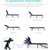 image:imageBest Choice Products Extra Wide Patio Chaise Lounge Chair Portable Outdoor Folding Recliner for Lawn w 8 Positions Handles 440lb Capacity  PeacockNavy