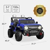 image:imageBest Choice Products Kids 24V 2Seater Electric Ride On Car Truck w 132lb Weight Capacity Parent Control Bluetooth LED Lights  Ultimate PinkBlue