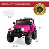 image:imageBest Choice Products Kids 24V 2Seater Electric Ride On Car Truck w 132lb Weight Capacity Parent Control Bluetooth LED Lights  Ultimate PinkHot Pink