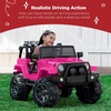 image:imageBest Choice Products Kids 24V 2Seater Electric Ride On Car Truck w 132lb Weight Capacity Parent Control Bluetooth LED Lights  Ultimate PinkHot Pink