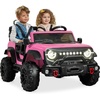 image:imageBest Choice Products Kids 24V 2Seater Electric Ride On Car Truck w 132lb Weight Capacity Parent Control Bluetooth LED Lights  Ultimate PinkPink