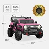 image:imageBest Choice Products Kids 24V 2Seater Electric Ride On Car Truck w 132lb Weight Capacity Parent Control Bluetooth LED Lights  Ultimate PinkPink