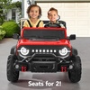 image:imageBest Choice Products Kids 24V 2Seater Electric Ride On Car Truck w 132lb Weight Capacity Parent Control Bluetooth LED Lights  Ultimate PinkRed