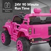image:imageBest Choice Products Kids 24V 2Seater Electric Ride On Car Truck w 132lb Weight Capacity Parent Control Bluetooth LED Lights  Ultimate PinkUltimate Pink