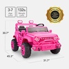image:imageBest Choice Products Kids 24V 2Seater Electric Ride On Car Truck w 132lb Weight Capacity Parent Control Bluetooth LED Lights  Ultimate PinkUltimate Pink