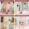 image:imageBest Choice Products Modern Wooden Dollhouse for Kids 3Story Doll House with 40 Furniture Accessories Interactive Dollhouse Set with Dolls MultiRoom Design for Girls amp Boys  SagePink