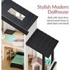 image:imageBest Choice Products Modern Wooden Dollhouse for Kids 3Story Doll House with 40 Furniture Accessories Interactive Dollhouse Set with Dolls MultiRoom Design for Girls amp Boys  SageBlack
