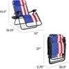 image:imageBest Choice Products Oversized Zero Gravity Chair Folding Outdoor Patio Lounge Recliner wCup Holder Accessory Tray Pillow  Dusty BlueAmerican Flag