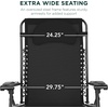 image:imageBest Choice Products Oversized Zero Gravity Chair Folding Outdoor Patio Lounge Recliner wCup Holder Accessory Tray Pillow  Dusty BlueBlack