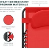image:imageBest Choice Products Oversized Zero Gravity Chair Folding Outdoor Patio Lounge Recliner wCup Holder Accessory Tray Pillow  Dusty BlueCrimson Red