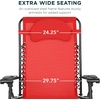 image:imageBest Choice Products Oversized Zero Gravity Chair Folding Outdoor Patio Lounge Recliner wCup Holder Accessory Tray Pillow  Dusty BlueCrimson Red