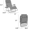 image:imageBest Choice Products Oversized Zero Gravity Chair Folding Outdoor Patio Lounge Recliner wCup Holder Accessory Tray Pillow  Dusty BlueDove Gray