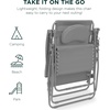 image:imageBest Choice Products Oversized Zero Gravity Chair Folding Outdoor Patio Lounge Recliner wCup Holder Accessory Tray Pillow  Dusty BlueDove Gray