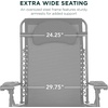 image:imageBest Choice Products Oversized Zero Gravity Chair Folding Outdoor Patio Lounge Recliner wCup Holder Accessory Tray Pillow  Dusty BlueDove Gray