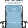 image:imageBest Choice Products Oversized Zero Gravity Chair Folding Outdoor Patio Lounge Recliner wCup Holder Accessory Tray Pillow  Dusty BlueDusty Blue