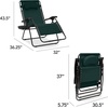image:imageBest Choice Products Oversized Zero Gravity Chair Folding Outdoor Patio Lounge Recliner wCup Holder Accessory Tray Pillow  Dusty BlueForest Green