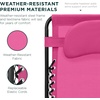 image:imageBest Choice Products Oversized Zero Gravity Chair Folding Outdoor Patio Lounge Recliner wCup Holder Accessory Tray Pillow  Dusty BlueHot PinkBlack
