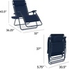 image:imageBest Choice Products Oversized Zero Gravity Chair Folding Outdoor Patio Lounge Recliner wCup Holder Accessory Tray Pillow  Dusty BlueIndigo
