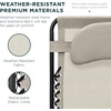 image:imageBest Choice Products Oversized Zero Gravity Chair Folding Outdoor Patio Lounge Recliner wCup Holder Accessory Tray Pillow  Dusty BlueIvory