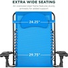 image:imageBest Choice Products Oversized Zero Gravity Chair Folding Outdoor Patio Lounge Recliner wCup Holder Accessory Tray Pillow  Dusty BlueLight Blue