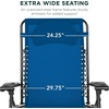 image:imageBest Choice Products Oversized Zero Gravity Chair Folding Outdoor Patio Lounge Recliner wCup Holder Accessory Tray Pillow  Dusty BlueMarine Blue