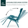 image:imageBest Choice Products Oversized Zero Gravity Chair Folding Outdoor Patio Lounge Recliner wCup Holder Accessory Tray Pillow  Dusty BluePeacock